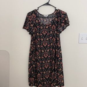 Black floral dress